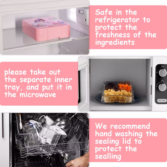 Aohea New Design Reusable Durable and Leakproof Tritan Kids Lunch Bento Box